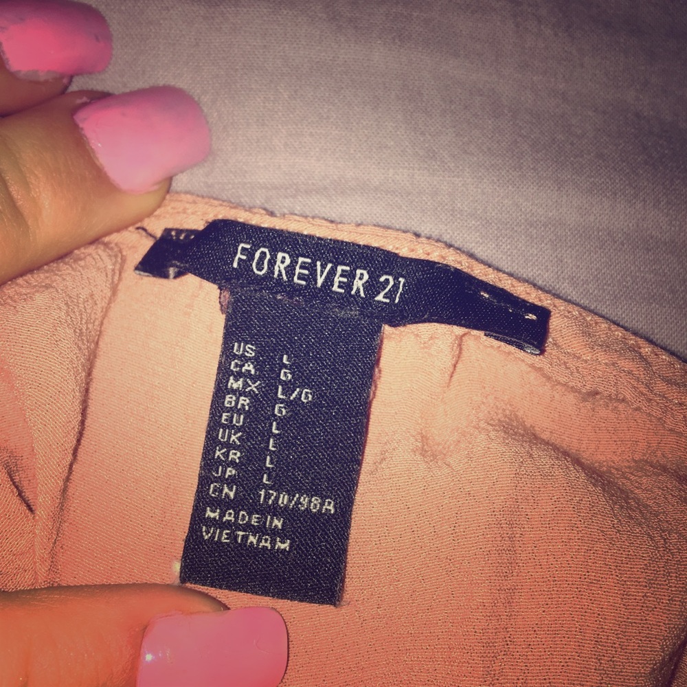 Pull together blouse, peach, forever 21